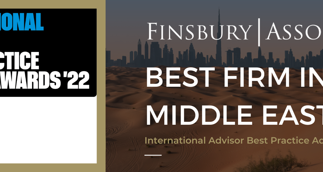 [3-min read] Finsbury Associates named ‘Best Adviser Firm in the Middle East’ at International Adviser Best Practice Awards 2022